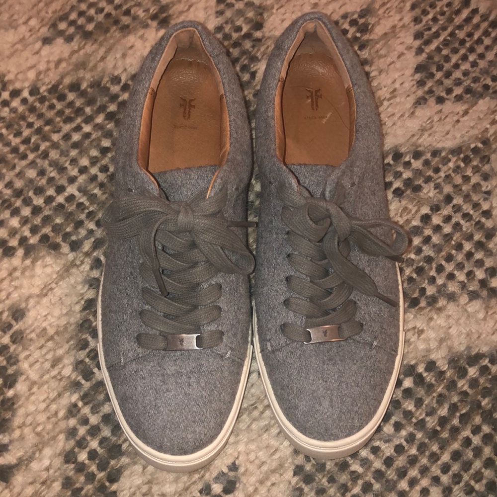 Frye wool sneakers with leather accents